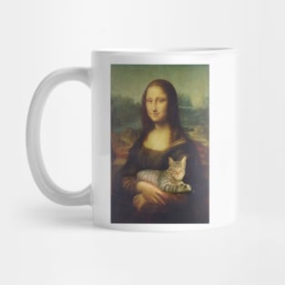 Mona Lisa with a cat Mug